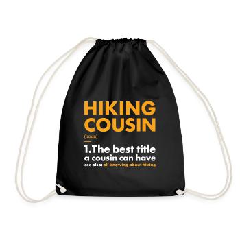 Hiker Cousin Definition Hiking - Turnbeutel - Schwarz - Vorne