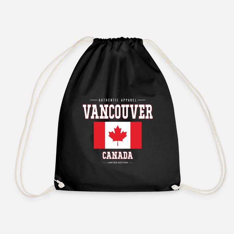 Vancouver - Drawstring Bag - black