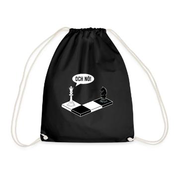 Lustiges Schach Geschenk Schachspieler Schachspiel - Turnbeutel - Schwarz - Vorne