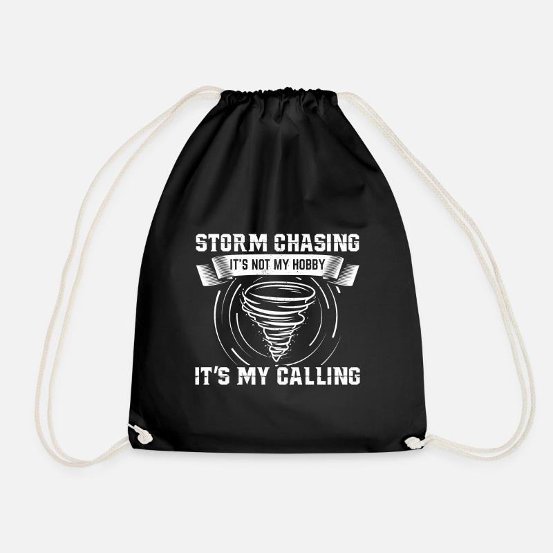 Storm Spotter | Storm Chasers Storm Warnings Gift - Drawstring Bag - black