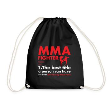 Sport Fighter Definition MMA - Turnbeutel - Schwarz - Vorne