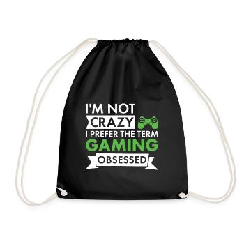 Gamer Je ne suis pas fou de jeu - Sac de sport léger - noir - Devant
