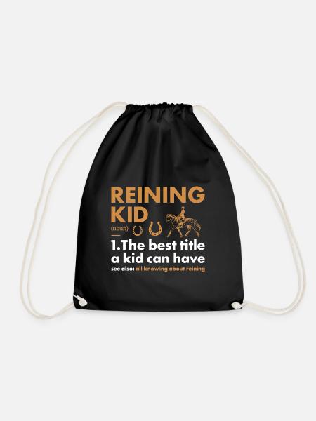 Reiner Kid Definition Reining - Turnbeutel - Schwarz