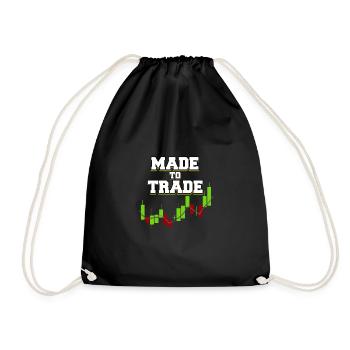 Trading Trader Börse Börsenhändler Forex Geschenk - Turnbeutel - Schwarz - Vorne