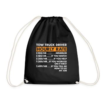 Conducteur de dépanneuse Au taux horaire Opérateur de dépanneuse - Sac de sport léger - noir - Devant