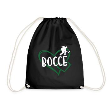 Sport Heart Bocce - Drawstring Bag - black - Front