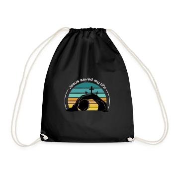 Jésus m’a sauvé la vie - Sac de sport léger - noir - Devant