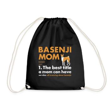 Chien Basenji Maman Définition - Sac de sport léger - noir - Devant