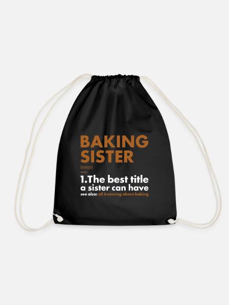 Baker Sister Definition Baking - Turnbeutel - Schwarz