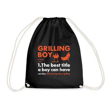 Griller Boy Définition Grillades - Sac de sport léger - noir - Devant