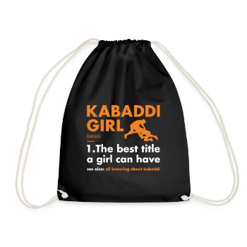 Sport Girl Définition Kabaddi - Sac de sport léger - noir - Devant