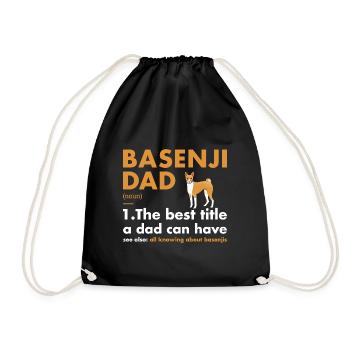 Chien Basenji Papa Définition - Sac de sport léger - noir - Devant