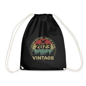 Vintage 2023 Original 2023 Retro Anniversary 2023 - Drawstring Bag - black - Front