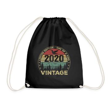 Vintage 2020 Original 2020 Retro Anniversary 2020 - Drawstring Bag - black - Front