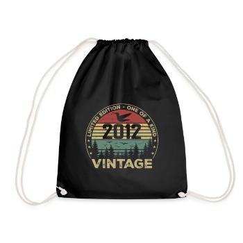 Vintage 2012 Original 2012 Rétro Anniversaire 2012 - Sac de sport léger - noir - Devant