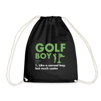 Sport Boy Definition Golf - Turnbeutel - Schwarz - Vorne