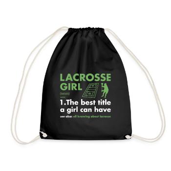 Sport Girl Definition Lacrosse - Turnbeutel - Schwarz - Vorne