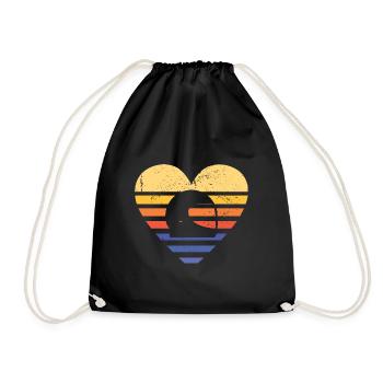 Sport Retro Sunset Heart Racing - Sac de sport léger - noir - Devant