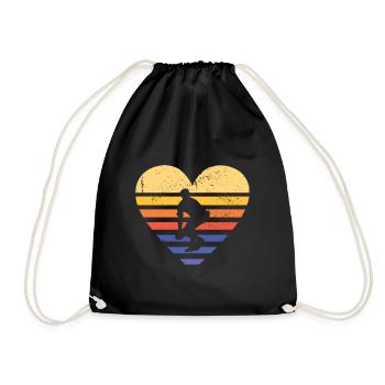 Sport Retro Sunset Heart Softball - Sac de sport léger - noir - Devant