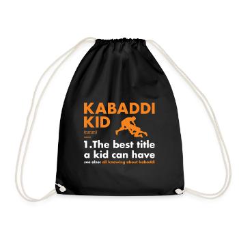 Sport Kid Definition Kabaddi - Drawstring Bag - black - Front