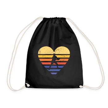 Sport Retro Sunset Heart Ultimate Frisbee - Sac de sport léger - noir - Devant