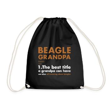 Beagle Grandpa Définition - Sac de sport léger - noir - Devant