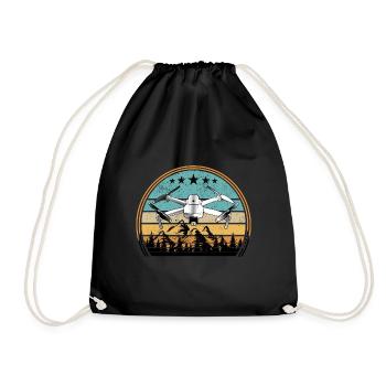 Drohnen Pilot Drohne Whoop Copter FPV Pilot Drone - Drawstring Bag - black - Front