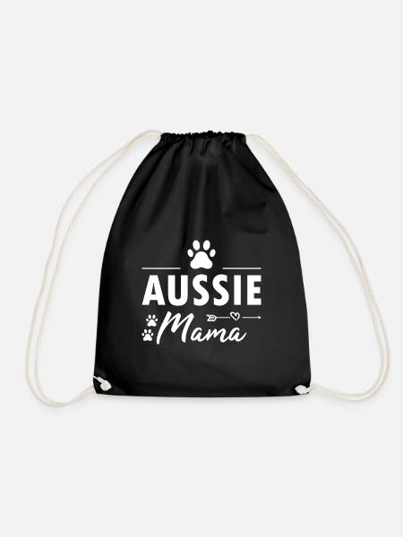 Dog Aussie Mama - Turnbeutel - Schwarz