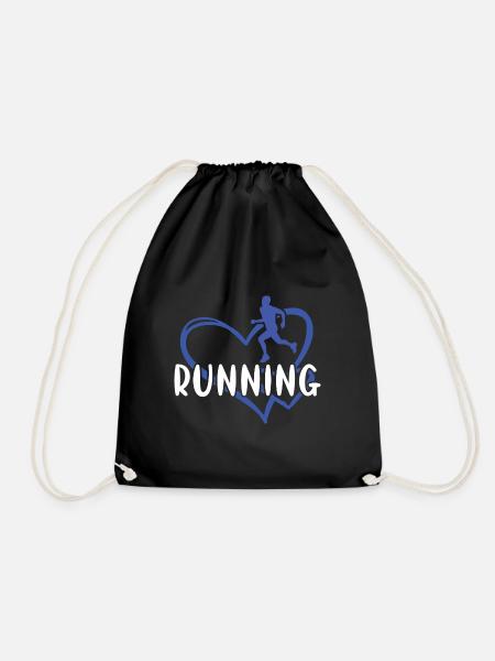 Sport Heart Running - Turnbeutel - Schwarz
