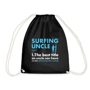 Sport Uncle Surfing - Turnbeutel - Schwarz - Vorne