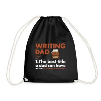 Écrivain Papa Définition Écriture - Sac de sport léger - noir - Devant