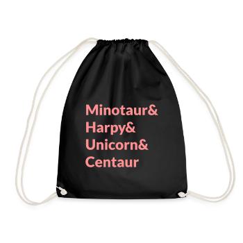 Minotaur Harpy Unicorn Centaur - Turnbeutel - Schwarz - Vorne