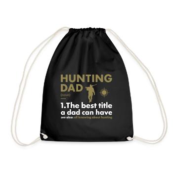Hunter Dad Definition Hunting - Drawstring Bag - black - Front