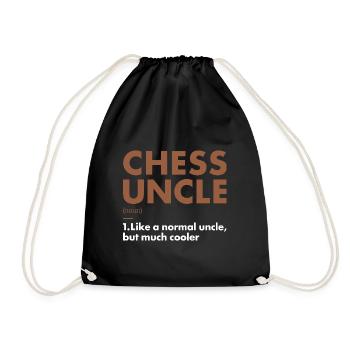Chess Player Uncle Definition Chess - Turnbeutel - Schwarz - Vorne