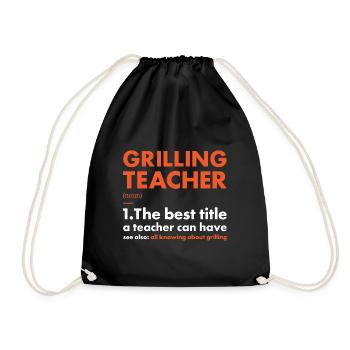 Griller Enseignant Définition Grillades - Sac de sport léger - noir - Devant