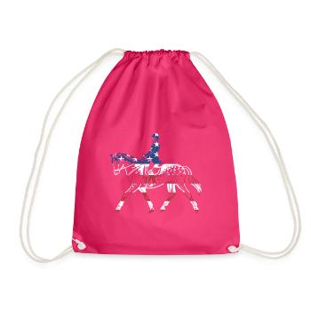 Rider Us Flag Eventing - Turnbeutel - Fuchsia - Vorne