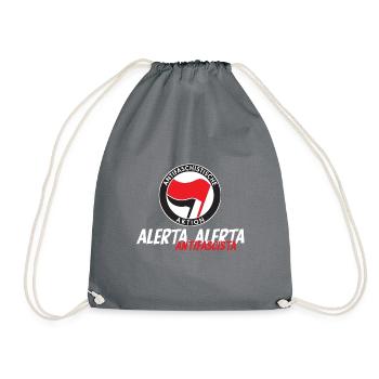 Alerta, Alerta, Antifascista - Turnbeutel - Grau - Vorne