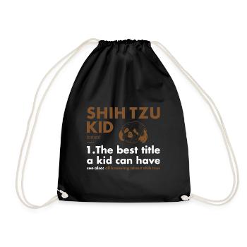 Shih Tzu Kid Définition - Sac de sport léger - noir - Devant