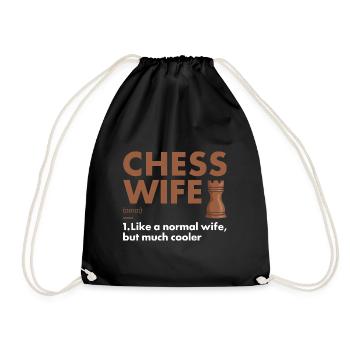 Chess Player Wife Definition Chess - Turnbeutel - Schwarz - Vorne