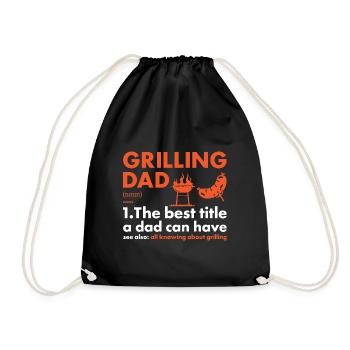 Griller Dad Définition Grillades - Sac de sport léger - noir - Devant