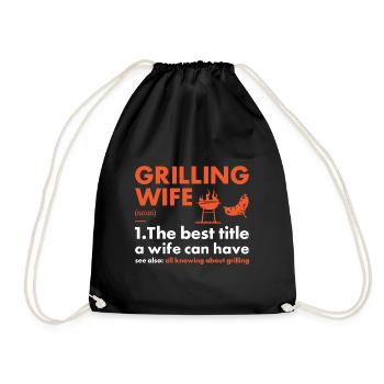 Griller Femme Définition Grillades - Sac de sport léger - noir - Devant