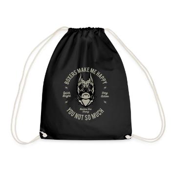 Chien Boxer - Sac de sport léger - noir - Devant