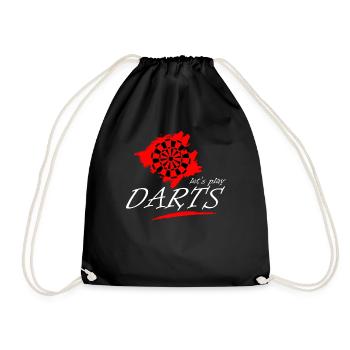 Let's Play Darts - Turnbeutel - Schwarz - Vorne