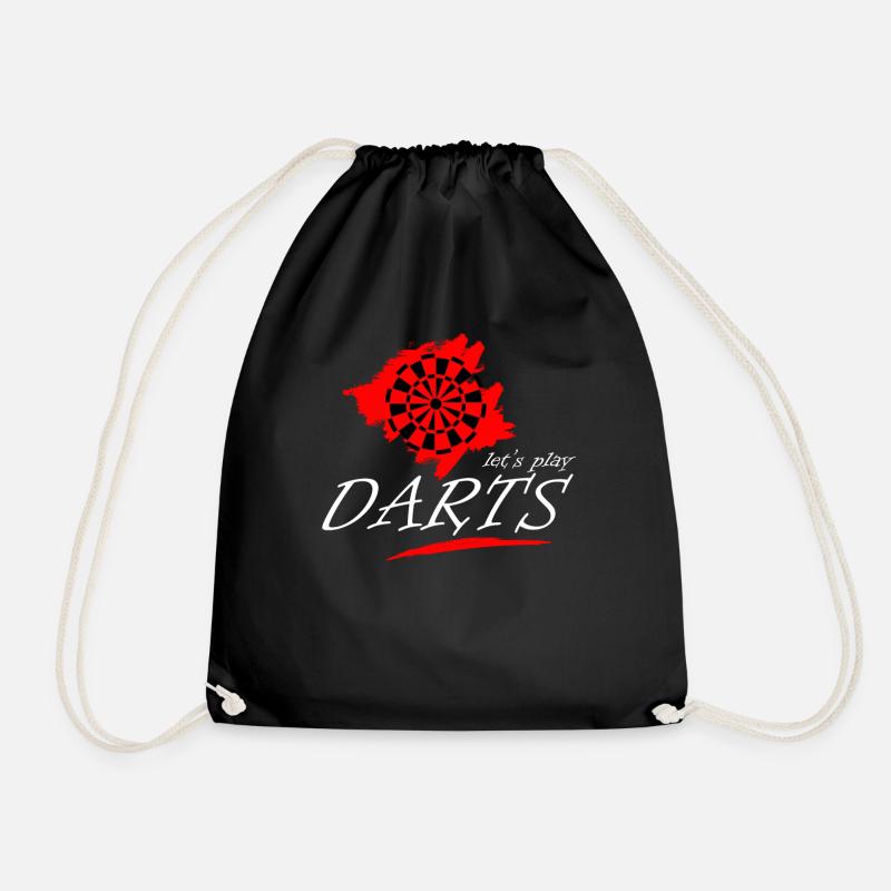 Dart Darts Darts Darts Darts Player Gift - Drawstring Bag - black