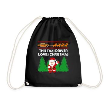 Chauffeur de taxi chauffeur noël cadeau - Sac de sport léger - noir - Devant
