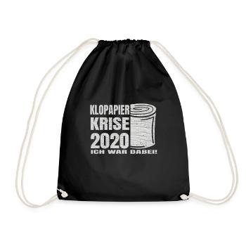 Klopapierkrise 2020 - Ich war dabei! - Turnbeutel - Schwarz - Vorne