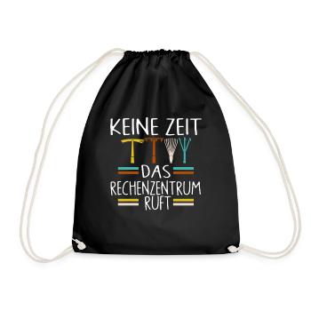 Leiter vom Rechenzentrum Garten Gärtner Gartenbau - Turnbeutel - Schwarz - Vorne