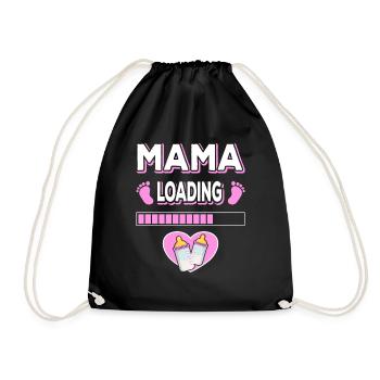 Maman Chargement Maman Mères Maman Maman Fête des mères - Sac de sport léger - noir - Devant