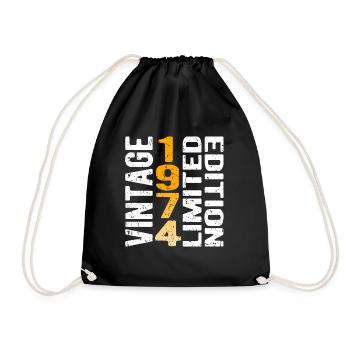 Millésime 1974 édition limitée millésime année de naissance - Sac de sport léger - noir - Devant