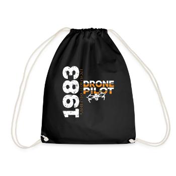 1983 Drone Drones Drone Drone Pilot Limited - Drawstring Bag - black - Front